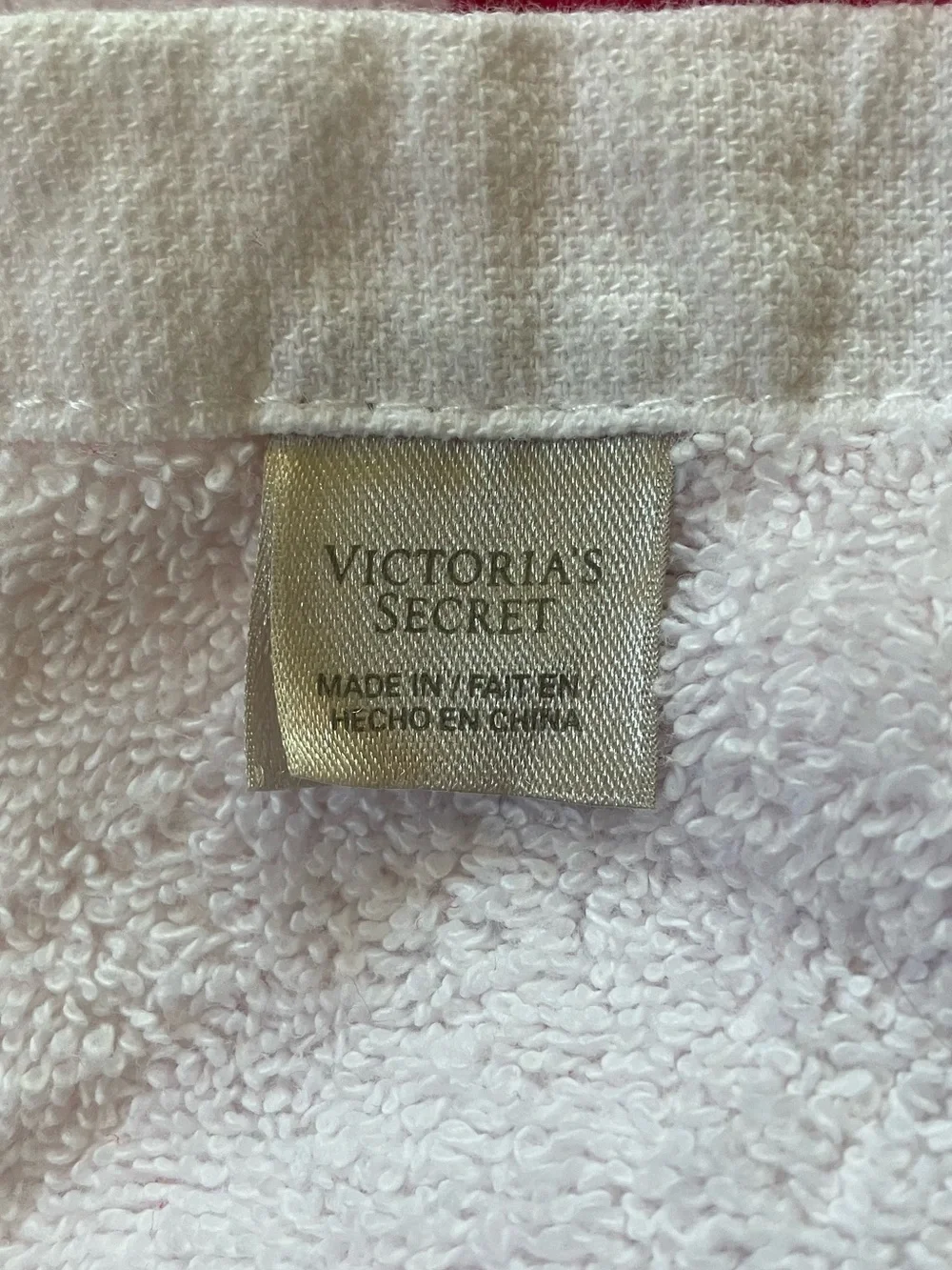 Victoria's Secret Beach Towel VS Logo Pink White Striped 100% Cotton